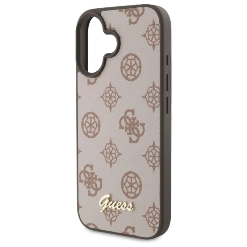 guess-peony-script-magsafe-etui-iphone-16-brazowy