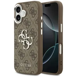 guess-4g-big-4g-classic-logo-etui-iphone-17-brazowy-srebrny