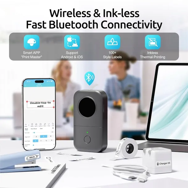 phomemo-d30-drukarka-etykiet-bluetooth-przenosna-szara-stan-opakowania-oryginalne