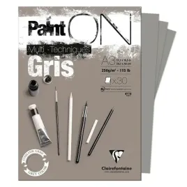 blok-klejony-a3-paint-on-gris-30ark-250g-clairefontaine