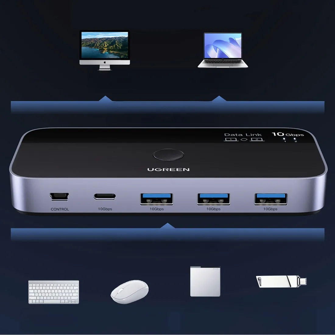 przelacznik-switch-usb-c-usb-a-10gb-s-szary