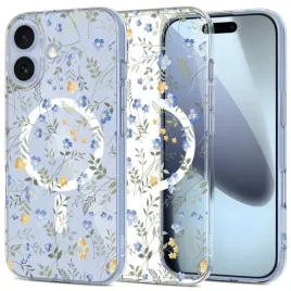 etui-ochronne-na-iphone-17-flexair-magsafe-stokrotki-z-liscmi