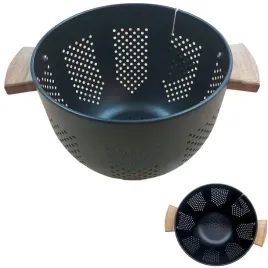 durszlak-cedzak-czarny-sitko-stalowe-22-cm-z-raczkami