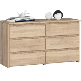 komoda-cl100-6sz-pk-dab-sonoma-akord-furniture-factory-kommcl1006szsonpk