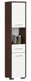 regal-lazienka-fin-slupek-30-2d-1sz-1w-140cm-venge-bialy-akord-furniture
