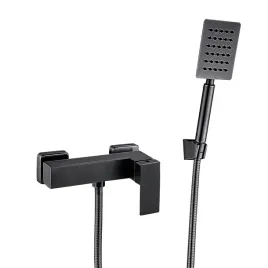 Zdjęcie produktu Baterie prysznicowe WEZER PRO5B-02-BLACK z zestawem prysznicowym, WEZER, 10