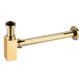 Zdjęcie produktu Syfon umywalkowy mosiężny kwadratowy Gold- model 1, AquaUno, 50201030210-1.