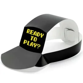 czapeczki-papierowe-game-ready-to-play-czarny-partydeco-6-szt