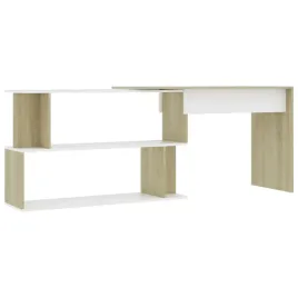 biurko-narozne-biel-i-dab-sonoma-200x50x76-cm