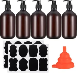 5-x-dozownik-mydla-500ml-do-lazienki-z-pompka-brazowe