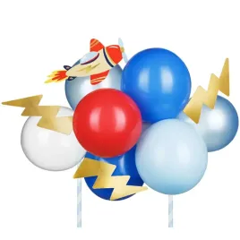 topper-balonowy-samolot-blyskawica-partydeco-29-cm