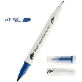 pisak-pentel-dwustronny-brush-sign-pen-twin-niebie