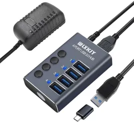 hub-usb-3-0-aluminiowy-4-porty-aktywny-z-zasilaczem-szybki-transfer