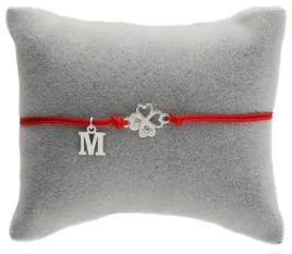 srebrna-bransoletka-sznurkowa-koniczynka-cyrkonie-literka-srebro-925