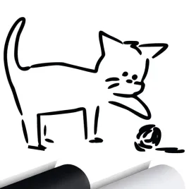 naklejka-na-samochod-auto-kot-kotek-z-wloczka-cat-kitty-15x11
