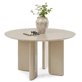 elegancki-okragly-stol-130cm-do-salonu-bezowy-polysk-naomi-zaokraglone-nogi