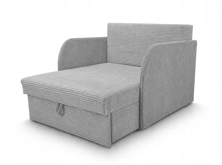 Fotel dziecięcy KUBUŚ rozkładany łóżko sofa sztruks
