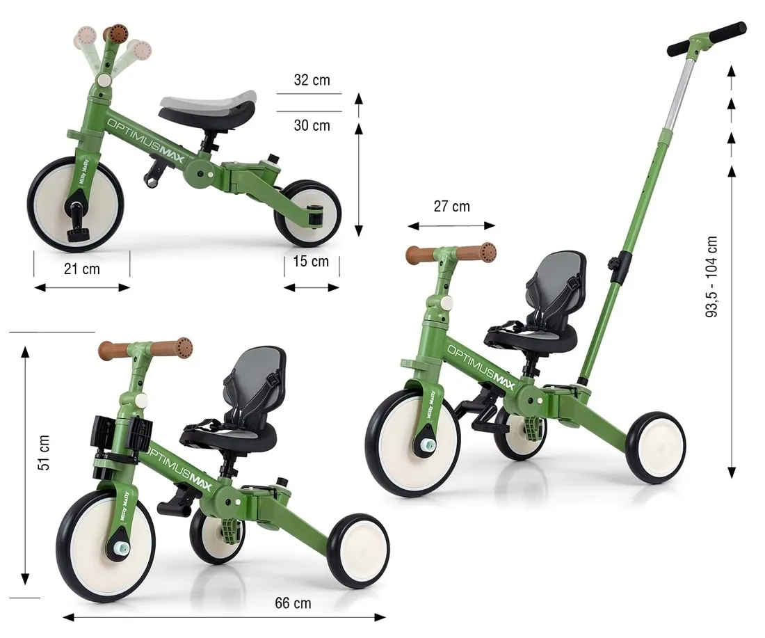 milly-mally-rowerek-5w1-optimus-max-green-stan-nowy