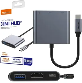 adapter-przejsciowka-3w1-hub-usb-c-do-hdmi-4k-uhd-usb-3-0-usb-c-100w-recci