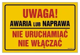 uwaga-awaria-lub-naprawa-nie-uruchamiac-30-x-20-cm-plyta-tablica-zolta