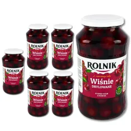 rolnik-wisnie-drylowane-w-lekkim-syropie-720-ml-zestaw-6-sztuk