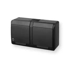 elektro-plast-nasielsk-gniazdo-podwojne-z-u-16a-czarne-hermes-n-t-0322-09