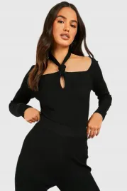 body-dzianinowe-prazkowane-halter-czarne-figi-casual-boohoo-m