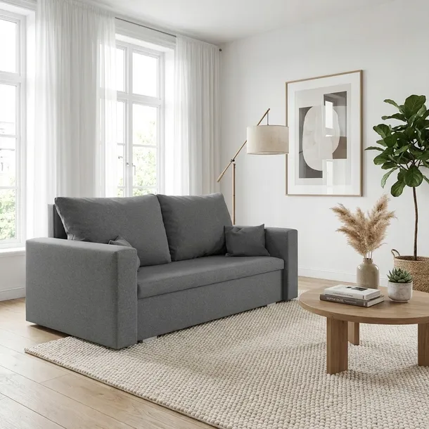 Sofa kanapa 2 os z funkcją spania MONDO jasny szary