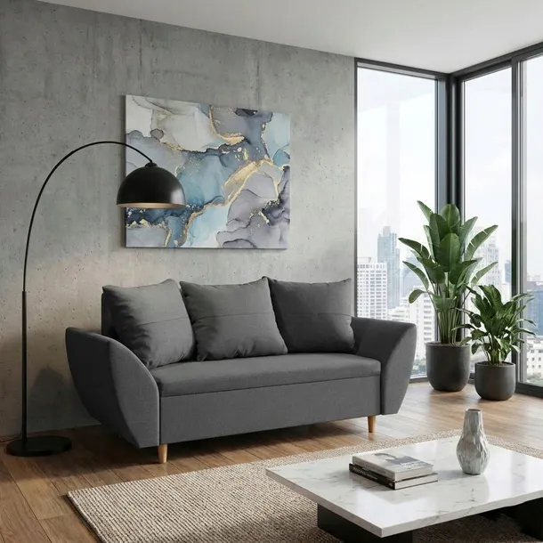 Sofa kanapa 2 os z funkcją spania ALI jasno szara