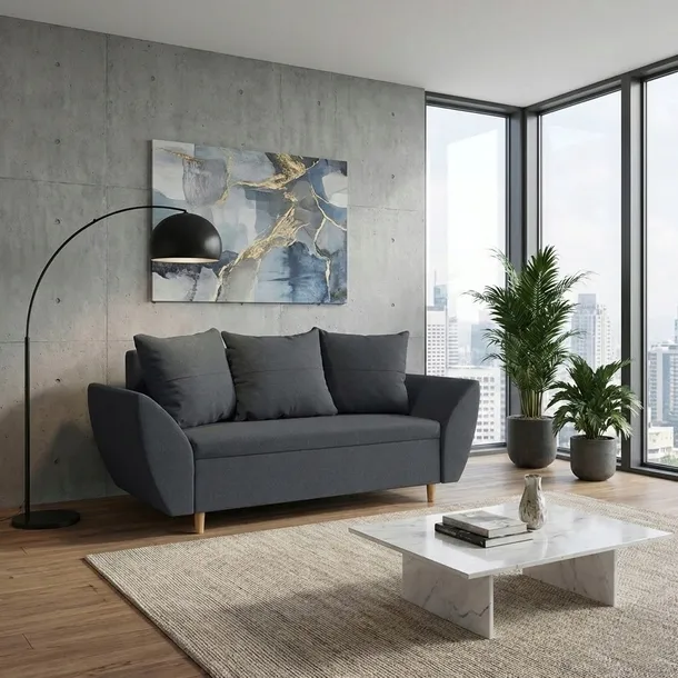 Sofa kanapa 2 os z funkcją spania ALI szara