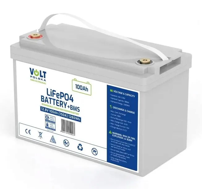 AKUMULATOR LITOWY LiFePO4 12,8V 100Ah 150A LEKKI BMS