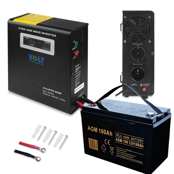 Zasilacz awaryjny UPS SINUS PRO 800W wiszący 100Ah