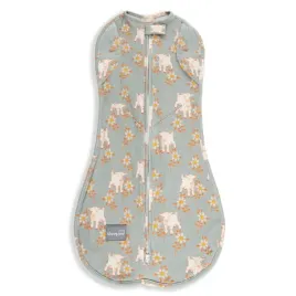 sleepee-otulacz-niemowlecy-second-step-czapeczka-vintage-animals-blue-65kg