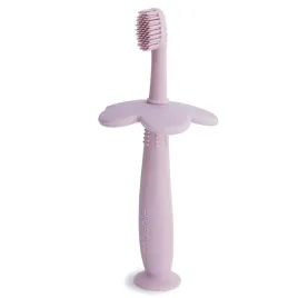 mushie-silikonowa-szczoteczka-do-nauki-mycia-zabkow-flower-soft-lilac