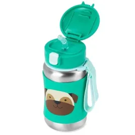 skip-hop-bidon-ze-slomka-stalowy-dla-dzieci-dziecka-piesek-pies-mops-350-ml