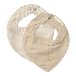 little-dutch-2-x-sliniak-paszka-bandanka-muslinowa-pure-soft-beige-bezowa