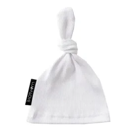 lullalove-czapeczka-niemowleca-bawelniana-z-wezelkiem-biala