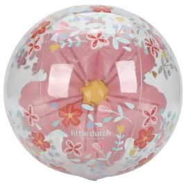 little-dutch-pilka-plazowa-dmuchana-3d-z-kwiatem-pink-flowers-35-cm