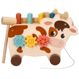 adam-toys-centrum-aktywnosci-przebijanka-krowka-krowa-do-ciagniecia
