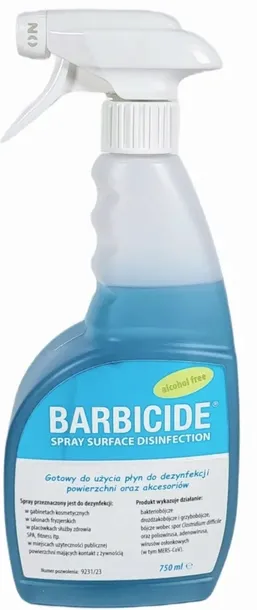 BARBICIDE - PŁYN W SPRAYU DO DEZYNFEKCJI SPRZĘTU I POWIERZCHNI, 750 ML