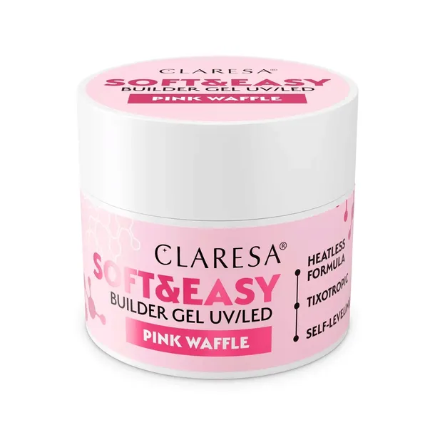 CLARESA SOFT&EASY PINK WAFFLE 45G - ŻEL BUDUJĄCY