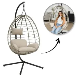 fotel-wiszacy-hustawka-kokon-skladany-szary-z-bezowymi-poduszkami-kr37sz
