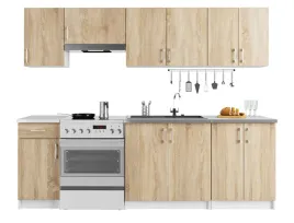 Zdjęcie produktu ZESTAW KUCHENY LIMA 2.4M BIAŁY/DĄB SONOMA, AKORD Furniture Factory, KZ0PZES