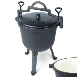 Zdjęcie produktu Kociołek żeliwny emaliowany na nóżkach z pokrywką CAST LINE 8 l, Vilde, 199