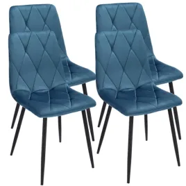 Zdjęcie produktu 4 x KRZESŁO TAPICEROWANE pikowane WELUR nowoczesne, JUMI, SD-330344.5900410