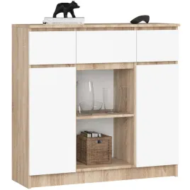 komoda-k100-2d-3sz-1p-pk-dab-sonoma-bialy-akord-furniture-factory-kommk