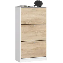 szafka-na-buty-3-uchylne-drzwiczki-60-cm-biala-dab-sonoma-akord-furnitur