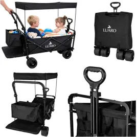 wozek-transportowy-skladany-luaro-120l-z-daszkiem-i-siatka-czarny
