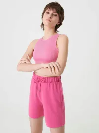 rozowe-szorty-z-wiazaniem-sinsay-xs