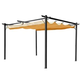 pergola-tarasowa-zadaszenie-tarasu-3x4m-altana-ogrodowa-bezowa-metalowa